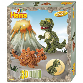 Hama Strijkkralen 3250 3D Dino set 2500 st.