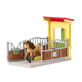 Schleich 42609 Pony Box with Iceland Pony Stallion