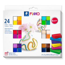 FIMO SOFT Modelliermasse-Set "Basic", 24er Set