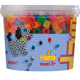 Hama Maxi Strijkkralen Set 600 delig - Neon kleuren