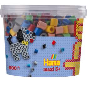 Hama Maxi perles en pot - 600 perles - Mélange de couleurs 69