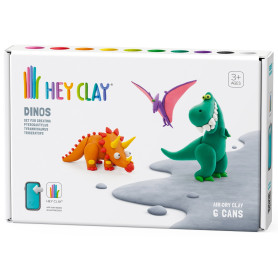 Hey Clay - Dinos - Pterodactylus, Triceratops & Tyrannosaurus