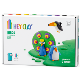 Hey Clay - Birds - Penguin, Toucan & Peacock
