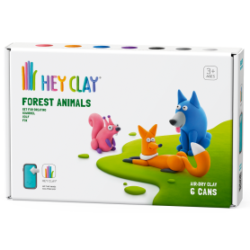 Hey Clay - Forest Animal - Écureuil, loup et renard