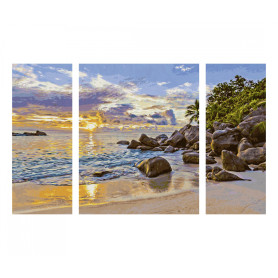 Abendstimmung im Paradies - Schipper Triptychon 50 x 80 cm