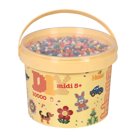 Hama Midi beads in bucket -10.000 pcs. - 00