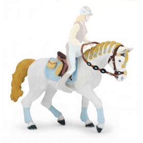 Papo 51545 Trendy riding women's horse blue