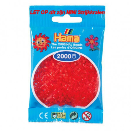 Hama mini beads color 13 Transparent-Rot
