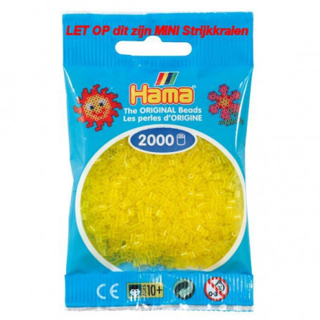 Hama mini beads color 14 Translucent Yellow