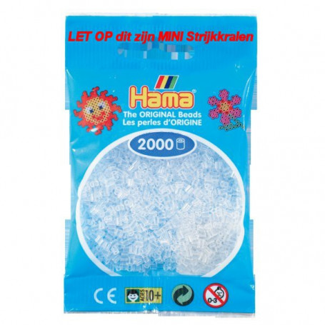 Hama mini beads color 19 Transparent-Weiß