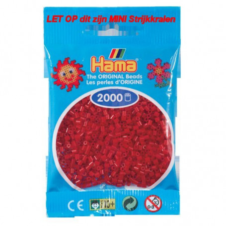 Hama mini beads color  22 Dark Red