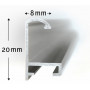 Zilverkl. aluminium lijst drieluik 40/120 cm